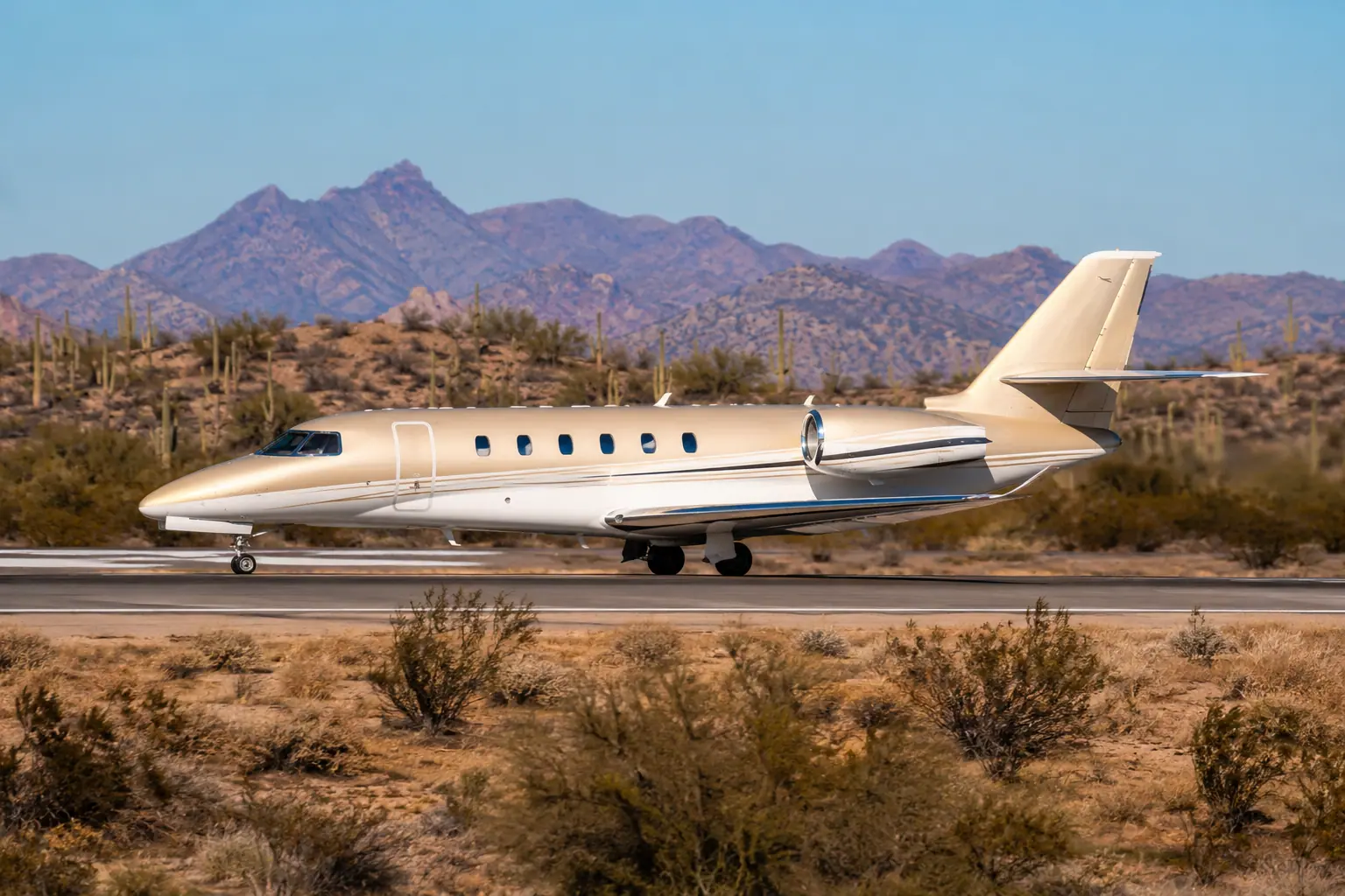 Afternoon on a Scottsdale runway